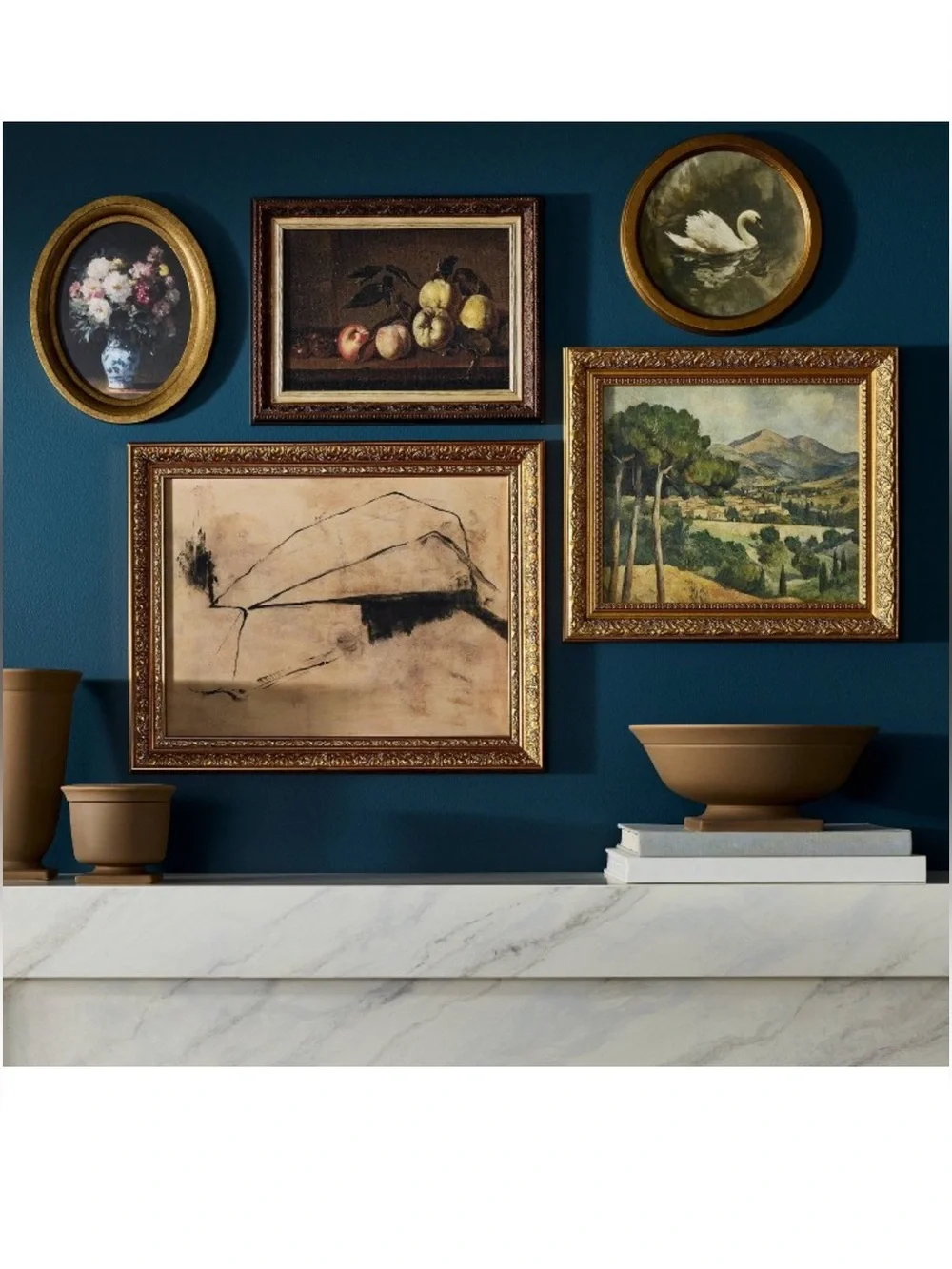 White Bird Round Framed Wall Art - Threshold™ designed with Studio McGee